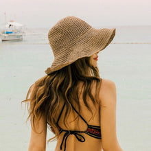 Load image into Gallery viewer, Hot Summer Hoilday Floppy Straw Hat Women Ladies Wide Brim Beach Foldable Bow Flower Straw Sun Hat Sun Cap One Size Wide