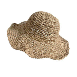 Hot Summer Hoilday Floppy Straw Hat Women Ladies Wide Brim Beach Foldable Bow Flower Straw Sun Hat Sun Cap One Size Wide