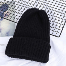 Load image into Gallery viewer, 2019 New Winter Solid Color Wool Knit Beanie Women Fashion Casual Hat Warm Female Soft Thicken Hedging Cap Slouchy Bonnet Ski