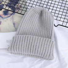 Load image into Gallery viewer, 2019 New Winter Solid Color Wool Knit Beanie Women Fashion Casual Hat Warm Female Soft Thicken Hedging Cap Slouchy Bonnet Ski