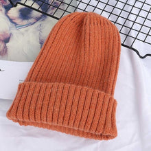 Load image into Gallery viewer, 2019 New Winter Solid Color Wool Knit Beanie Women Fashion Casual Hat Warm Female Soft Thicken Hedging Cap Slouchy Bonnet Ski