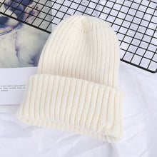 Load image into Gallery viewer, 2019 New Winter Solid Color Wool Knit Beanie Women Fashion Casual Hat Warm Female Soft Thicken Hedging Cap Slouchy Bonnet Ski