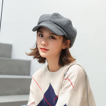 Load image into Gallery viewer, 2019 Wool Women Beret Autumn Winter Octagonal Cap Hats Stylish Artist Painter Newsboy Caps Black Yellow Beret Hats