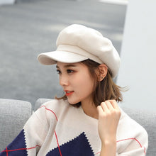 Load image into Gallery viewer, 2019 Wool Women Beret Autumn Winter Octagonal Cap Hats Stylish Artist Painter Newsboy Caps Black Yellow Beret Hats