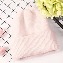 Load image into Gallery viewer, Women Winter Hat Knitted Beanie Hat Cashmere Knitted Hats for Women Cap Winter Autumn Rabbit Fur Ladies Solid Beanies Bonnet