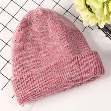 Load image into Gallery viewer, Women Winter Hat Knitted Beanie Hat Cashmere Knitted Hats for Women Cap Winter Autumn Rabbit Fur Ladies Solid Beanies Bonnet