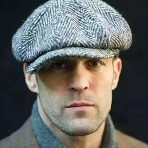 Wool Newsboy Caps Men Herringbone Flat Caps Gatsby Cap Woolen Golf