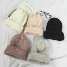 Load image into Gallery viewer, Autumn winter rabbit hair Winter skullies Hat fashion warm beanies hats casual women solid adult rabbit caps cover head