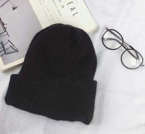 Autumn winter rabbit hair Winter skullies Hat fashion warm beanies hats casual women solid adult rabbit caps cover head