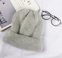 Load image into Gallery viewer, Autumn winter rabbit hair Winter skullies Hat fashion warm beanies hats casual women solid adult rabbit caps cover head